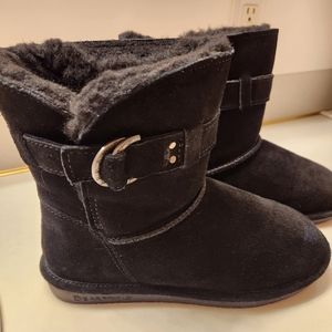 Womens BearPaw Black Boots 8
